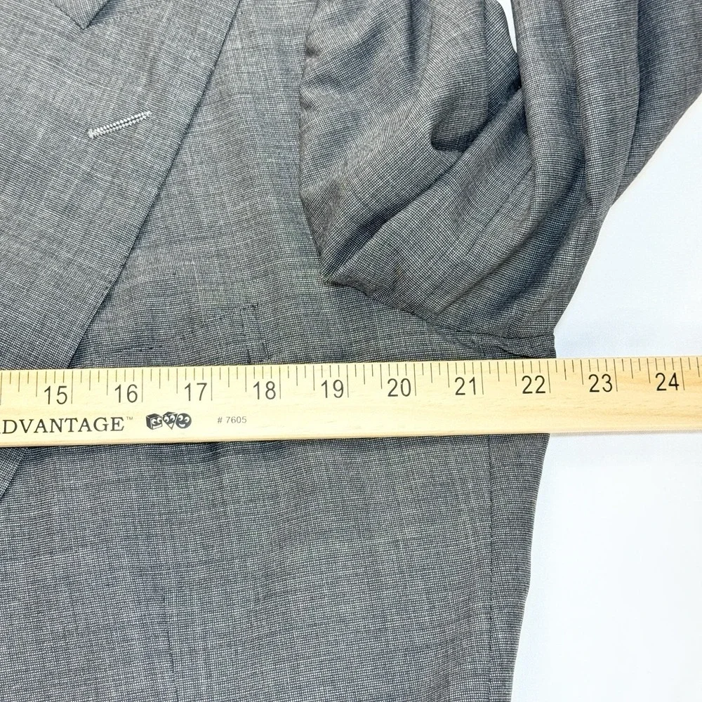 Vtg Polo Ralph Lauren Suit Jacket 42XL Relaxed Fit Double Breasted Wool 90s Gray